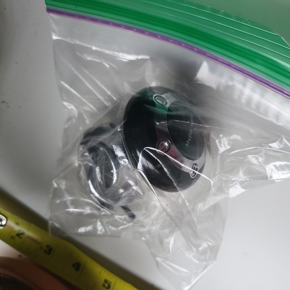 HYPERSONIC steering wheel knob / spinner black and silver car accessory - Picture 2 of 4